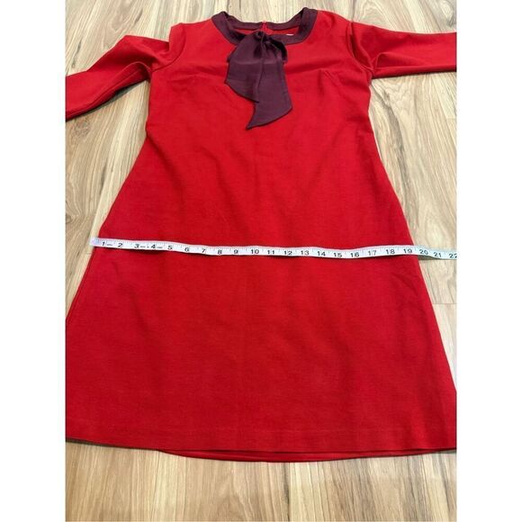 Boden red shift dress with bow sz 10 - Picture 7 of 8